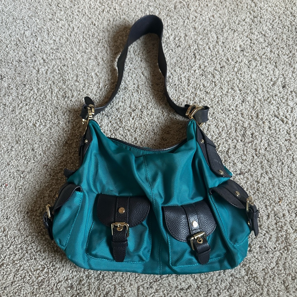 JPK 75 Teal and Black Women's Shoulder Bag